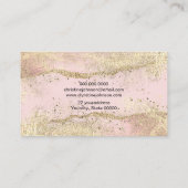 Imitate Goldfolie Rosa Age Hintergrund Visitenkarte (Rückseite)