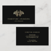 Imitate Goldfolie Schmetterlinglogo Visitenkarte (Vorne/Hinten)