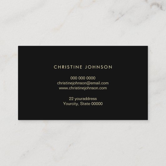 Imitate Goldfolie Schmetterlinglogo Visitenkarte (Rückseite)