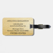 *~* Imitate Goldfolie + Schwarzer Monogramm Diaman Gepäckanhänger (Rückseite horizontal)