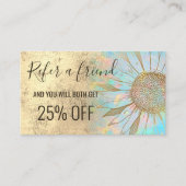 Imitate Goldfolie Sonnenblumenkarte Visitenkarte (Vorderseite)