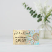 Imitate Goldfolie Sonnenblumenkarte Visitenkarte (Stehend Vorderseite)