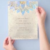 ・ IMITATE Goldfolie und blaue Lotus-Blume Flyer (Hand)