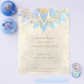 ・ IMITATE Goldfolie und blaue Lotus-Blume Flyer (Einzeln)