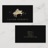 Imitate Goldfolie und Glitzer-Klavier Visitenkarte (Vorne/Hinten)