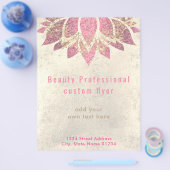 IMITATE Goldfolie und Rosa-Rosa-Lotus-Hautpflege Flyer (Einzeln)