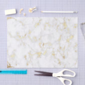 IMITATE Goldfolie und weißer Marmorstein Seidenpapier (Handwerk)