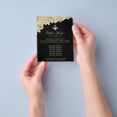 Imitate Goldfolie Wabenkabel auf schwarzem Hinterg Flyer (Gruppe)