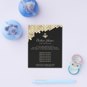 Imitate Goldfolie Wabenkabel auf schwarzem Hinterg Flyer (Einzeln)