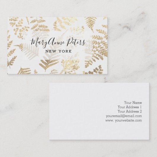 Imitate Goldfolienfernmuster Visitenkarte (Vorne/Hinten)
