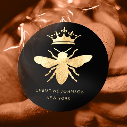 Imitate Goldfolienlogo Runder Aufkleber