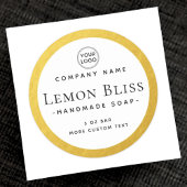 Imitate Goldgrenzenschild Runder Aufkleber