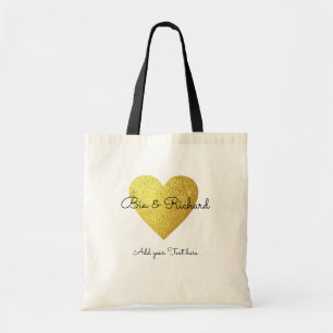 Imitate Goldherz der Hochzeit der Liebe Tragetasche