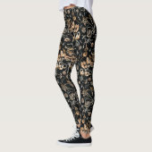 Imitate Goldkäfer Blume Blätter Kirschfrüchte Leggings (Links)