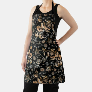 Imitate Goldkäfer Blume Blätter Kirschfrüchte Schürze