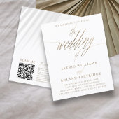 Imitate Goldkalligrafie QR Code Hochzeit