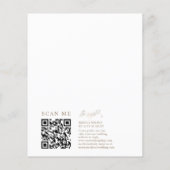 Imitate Goldkalligrafie QR Code Hochzeit (Rückseite)