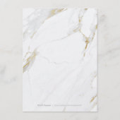 Imitate Goldmarmor Moderne Hochzeitskasse Begleitkarte (Rückseite)