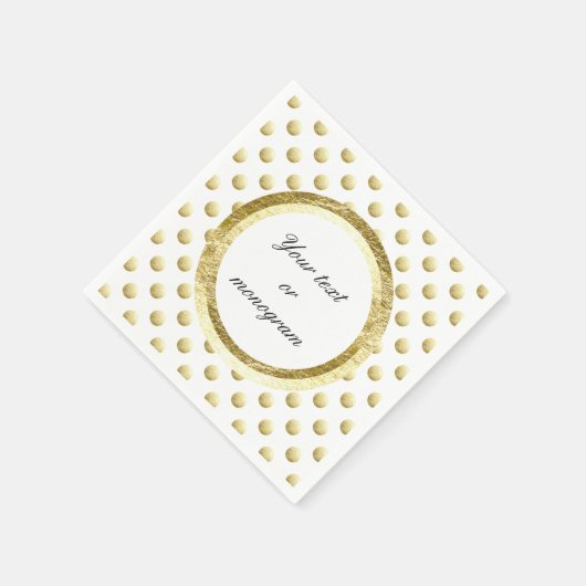 Imitate Goldpolka-Punktmuster Serviette (Ecke)