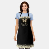 Imitate Goldschmetterling auf Imitaten Goldfunkel Schürze (Getragen)