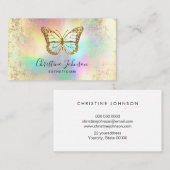 Imitate Goldschmetterling Glitzer Visitenkarte (Vorne/Hinten)