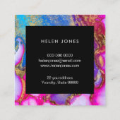 IMITATE Goldstaub in Aquarellfarbe Quadratische Visitenkarte (Rückseite)