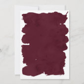 Imitate Goldtypografie Bordeaux Wasserfarbe Süß 16 Einladung (Rückseite)