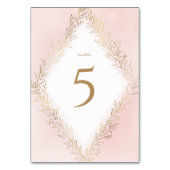 Imitate goldvergoldetes botanisches Blattwerk Tischnummer (Rückseite)