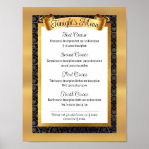 Imitate Gourmet-Dinner Party Catering Menü Poster