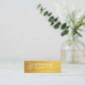 Imitate Gradient Gold Mini Chic Moderne Minimalist Treuekarte (Stehend Vorderseite)