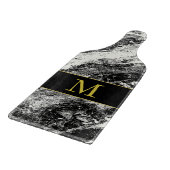 Imitate Granit Mit Monogramm Glasschneidplatte Schneidebrett (Ecke)