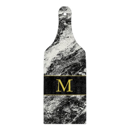 Imitate Granit Mit Monogramm Glasschneidplatte Schneidebrett (Vorderseite)