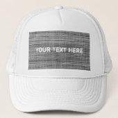 Imitate Grau Fabric Trucker Hat angepassten Text Truckerkappe (Vorderseite)
