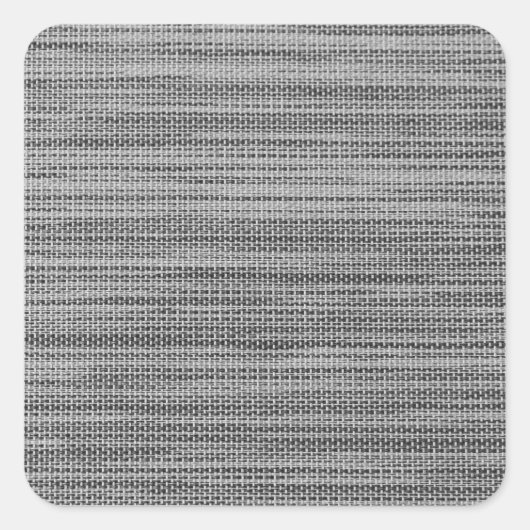 Imitate Grau-Stoff-Aufkleber Quadratischer Aufkleber (Vorderseite)