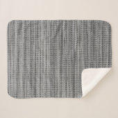 Imitate Grau Stoff Cotton Sherpa Blanket Sherpadecke (Vorderseite (Horizontal))