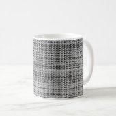 Imitate Grau Stoff Kaffeemaschine Tasse (VorderseiteRechts)