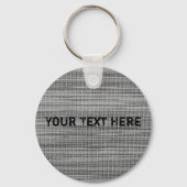 Imitate Grau Stoff Schlüsselanhänger Anpassbar Tex (Vorderseite)