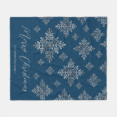 Imitate graue Schneeflocken auf blau (nicht echter Fleecedecke (Vorderseite (Horizontal))