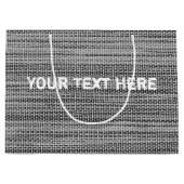 Imitate Graue Stoffbezug für benutzerdefinierte Te Große Geschenktüte (Vorderseite)