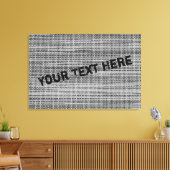 Imitate Graue Stoffe, benutzerdefinierte Textanzei Leinwanddruck (Insitu (Wohnzimmer))