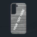 Imitate Grauer Fabric, benutzerdefinierter Textnam Samsung Galaxy Hülle<br><div class="desc">Graues Stofftuch - Text hinzufügen - Anpassbar</div>