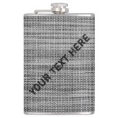 Imitate Grauer Stoffkolben mit benutzerdefiniertem Flachmann (Vorderseite)