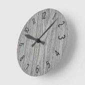 Imitate Graues Holzpaneling Runde Wanduhr (Winkel)