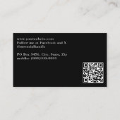 Imitate Graues Leder mit Embossetext Visitenkarte (Rückseite)