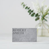 Imitate Graues Leder mit Embossetext Visitenkarte (Stehend Vorderseite)