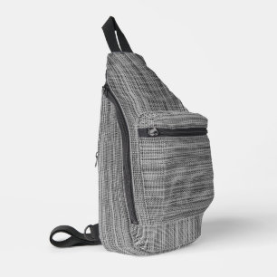 Imitate Gray Fabric Crossbody Bag