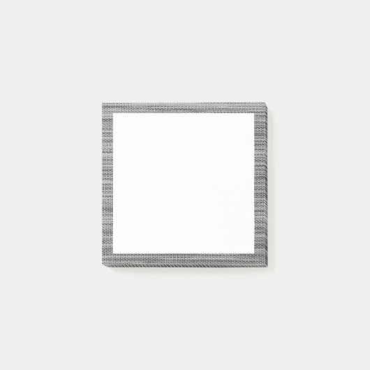 Imitate Gray Fabric Gerahmt Post it Notes Post-it Klebezettel (Vorderseite)