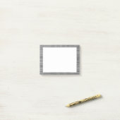 Imitate Gray Fabric Gerahmt Sticky Notes Post-it Klebezettel (Auf Schreibtisch)