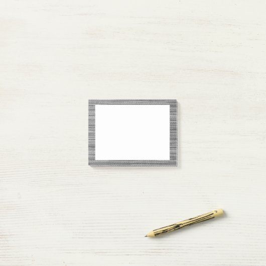 Imitate Gray Fabric Gerahmt Sticky Notes Post-it Klebezettel (Auf Schreibtisch)