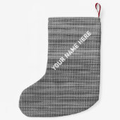 Imitate Gray Fabric Weihnachtsbaum Strumpf Individ Kleiner Weihnachtsstrumpf (Rückseite)